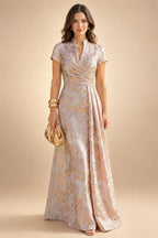A-Line/Princess Scoop Neck Satin High-Low Mother of the Bride & Groom Dresses with Ruffles & Bow (SHI22501630)