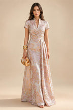 A-Line/Princess Scoop Neck Chiffon Floor-Length Mother of the Bride & Groom Dresses with Tiered Layers & Ruffles (SHI22501612)