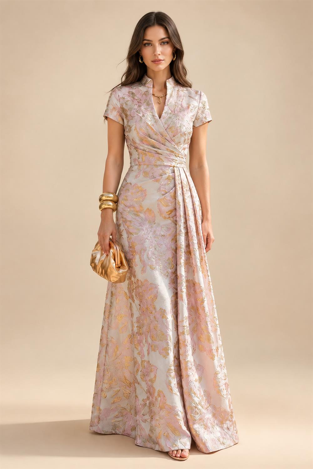 A-Line/Princess Scoop Neck Chiffon Floor-Length Mother of the Bride & Groom Dresses with Tiered Layers & Ruffles (SHI22501612)