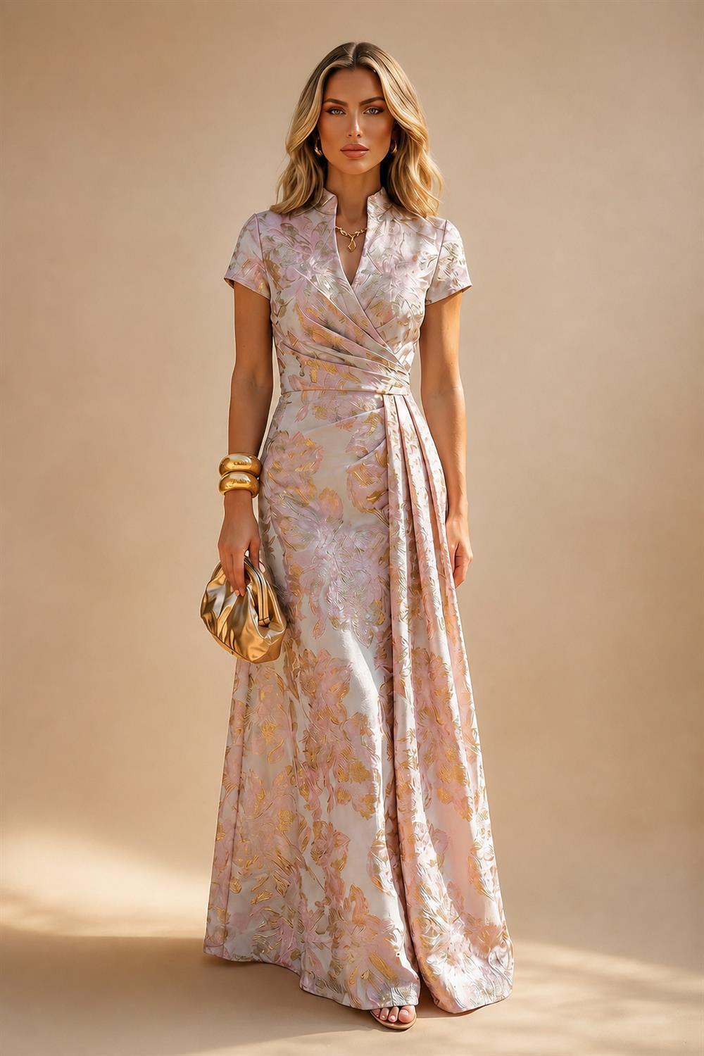 Two-Piece Mermaid Long Sleeve Floor-Length Mother of the Bride Dresses with Blazer Jacket (SHIA22500213)