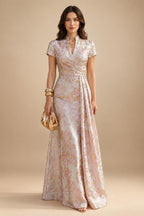 A-Line/Princess Scoop Neck Chiffon Maxi Mother of the Bride & Groom Dresses with Ruffles (SHI22501599)
