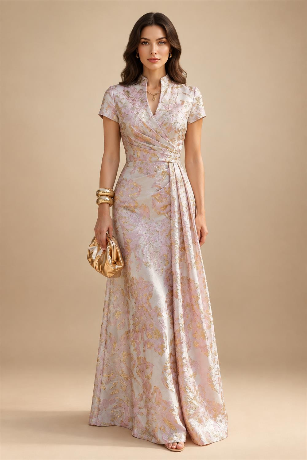 A-Line/Princess Scoop Neck Chiffon Maxi Mother of the Bride & Groom Dresses with Ruffles (SHI22501599)
