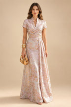 A-Line/Princess Strapless Lace Appliques Floor-Length Mother of the Bride & Groom Dresses with Pleats, Ruched Waist & Sweep Train (SHI22501664)