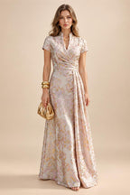 Jacquard Sheath Off the Shoulder Ruched Corset Mother of the Bride & Groom Dresses (SHI22500958)