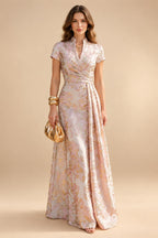 A-Line/Princess Off Shoulder Chiffon Floor-Length Mother of the Bride & Groom Dresses with Ruched Waist & Slit (SHI22501619)