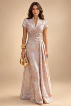 Lightweight Sheath Tea-Length Chiffon Mother of the Bride & Groom Dresses with Cowl Neck & Ruched Waist (SHI22500689)