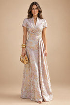A-Line/Princess One Shoulder Floral Embroidery Floor-Length Mother of the Bride & Groom Dresses for Women (SHI22501656)