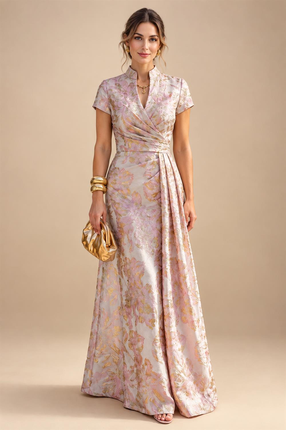 A-Line/Princess Scoop Neck Chiffon Floor-Length Mother of the Bride & Groom Dresses for Women (SHI22501635)