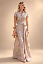 A-Line/Princess Scoop Neck Satin High-Low Mother of the Bride & Groom Dresses with Lace Appliques, Ruffles & Pleats (SHI22501633)