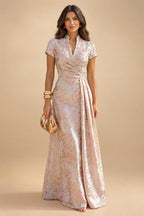 Sheath/Column Off Shoulder Chiffon Floor-Length Mother of the Bride & Groom Dresses with Lace Appliques (SHI22501551)