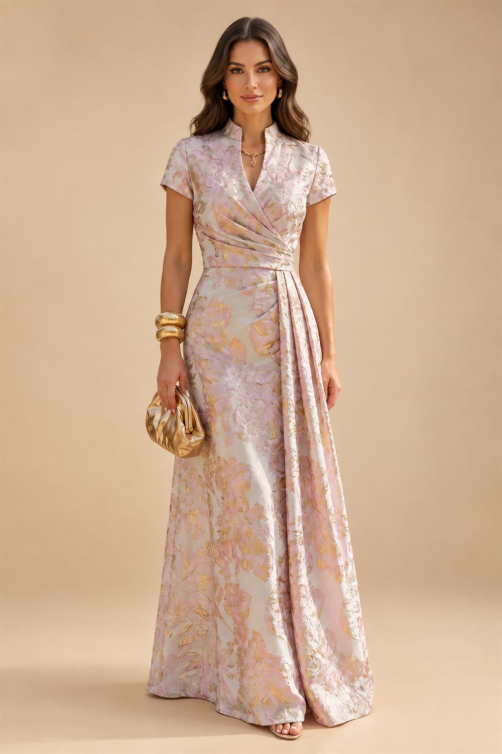 A-Line Chiffon Tiered Ruffles Mother of the Bride & Groom Dresses with Ruched Waist (SHI22500724)