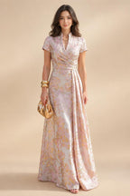 A-Line/Princess Scoop Neck Satin High-Low Mother of the Bride & Groom Dresses with Sequin Floral & Pleats (SHI22501631)