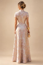 Sheath/Column Scoop Neck Lace Appliques Maxi Mother of the Bride & Groom Dresses with Ruched Waist & Sequin (SHI22501632)