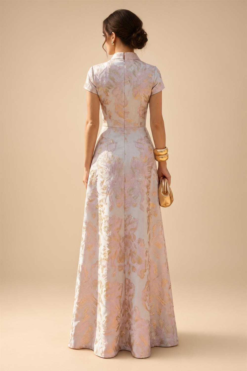 Sheath/Column Scoop Neck Lace Appliques Maxi Mother of the Bride & Groom Dresses with Ruched Waist & Sequin (SHI22501632)