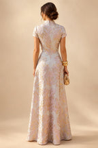 A-Line/Princess Off Shoulder Chiffon Floor-Length Mother of the Bride & Groom Dresses with Lace Appliques & Pleats (SHI22501566)
