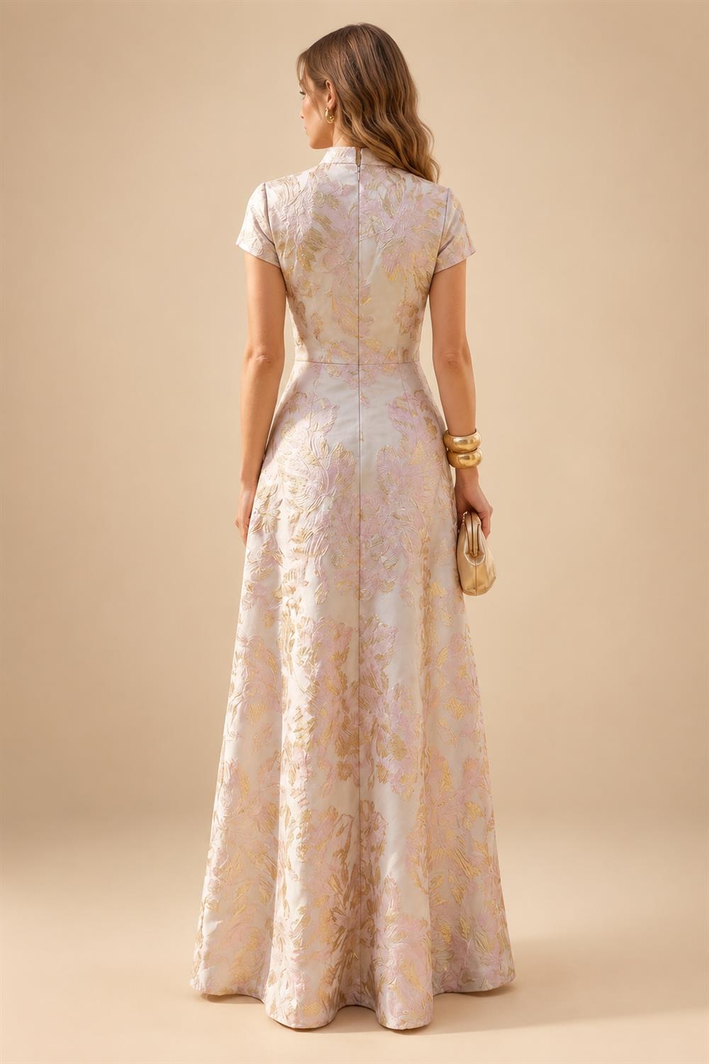 A-Line Floral Sequin Lace Floor-Length Mother of the Bride & Groom Dresses with Ruched Satin Bodice (SHI22500639)