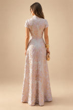 A-Line/Princess V-Neck Chiffon Floor-Length Mother of the Bride & Groom Dresses with Lace Appliques & Pleats (SHI22501605)