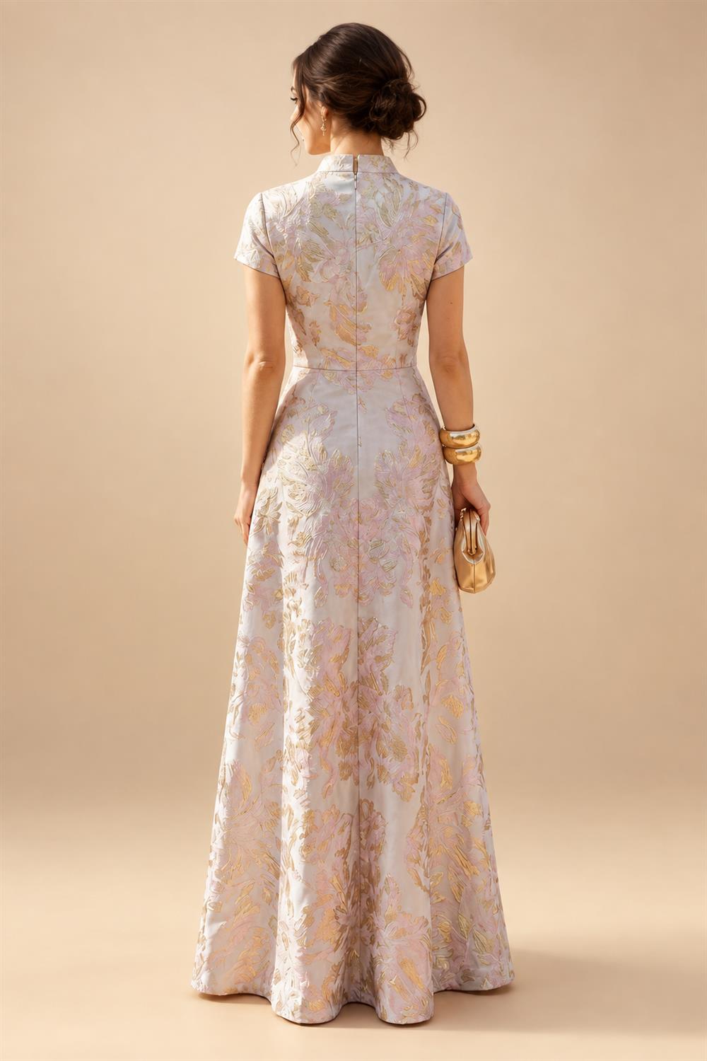 A-Line/Princess Strapless Jacquard Mini Homecoming Dresses with Bow & Pearls (SHI22370552)