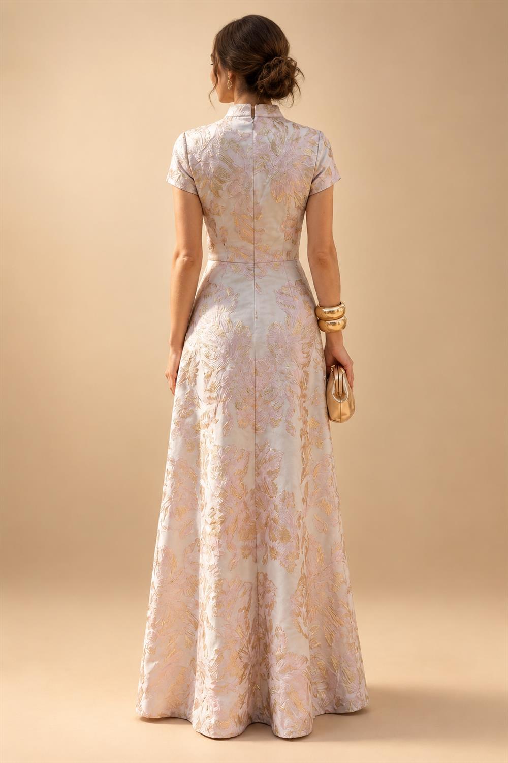 Jacquard A-Line/Princess Strapless Mini Homecoming Dresses with Bow & Pearls (SHI22370329)
