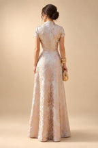 A-Line/Princess Scoop Neck Tea-Length Mother of the Bride & Groom Dresses with Ruffles & Ruched Waist (SHI22501287)