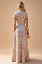 Floral Print A-Line/Princess Scoop Neck Floor-Length Mother of the Bride & Groom Dresses with Pockets (SHI22500916)