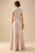 Sheath/Column Scoop Neck Satin Tea-Length Mother of the Bride & Groom Dresses with Ruched Waist (SHI22501621)