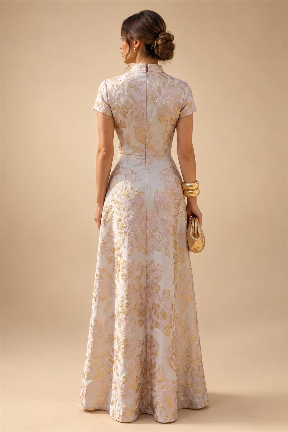 A-Line/Princess V-Neck Velvet Floor-Length Mother of the Bride & Groom Dresses with Ruched Waist (SHI22501614)