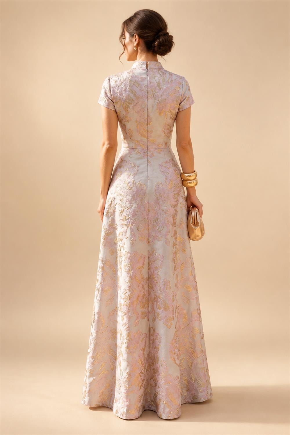 Sheath/Column Scoop Neck Velvet Floor-Length Mother of the Bride & Groom Dresses with Rhinestones (SHI22501640)