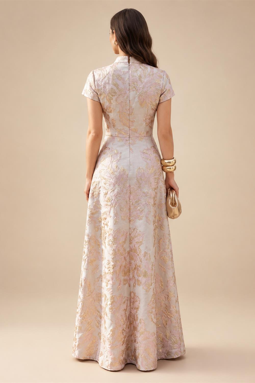 A-Line/Princess Scoop Neck Satin Tea-Length Mother of the Bride Dresses with Pockets (SHI22500122)