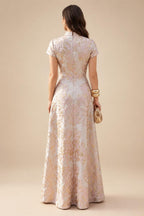 A-Line/Princess Scoop Neck Satin Tea-Length Mother of the Bride Dresses with Pockets (SHI22500122)