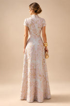 A-Line/Princess V-Neck Satin Tea-Length Mother of the Bride Dresses with Flower (SHI22500080)