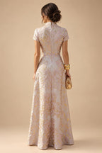 Scoop Neck Chiffon Floor-Length Mother of the Bride & Groom Jumpsuit with Lace Appliques (SHI22501558)