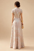 V Neck Chiffon Short Sleeves Mother of the Bride Dresses (SHIR1110366)