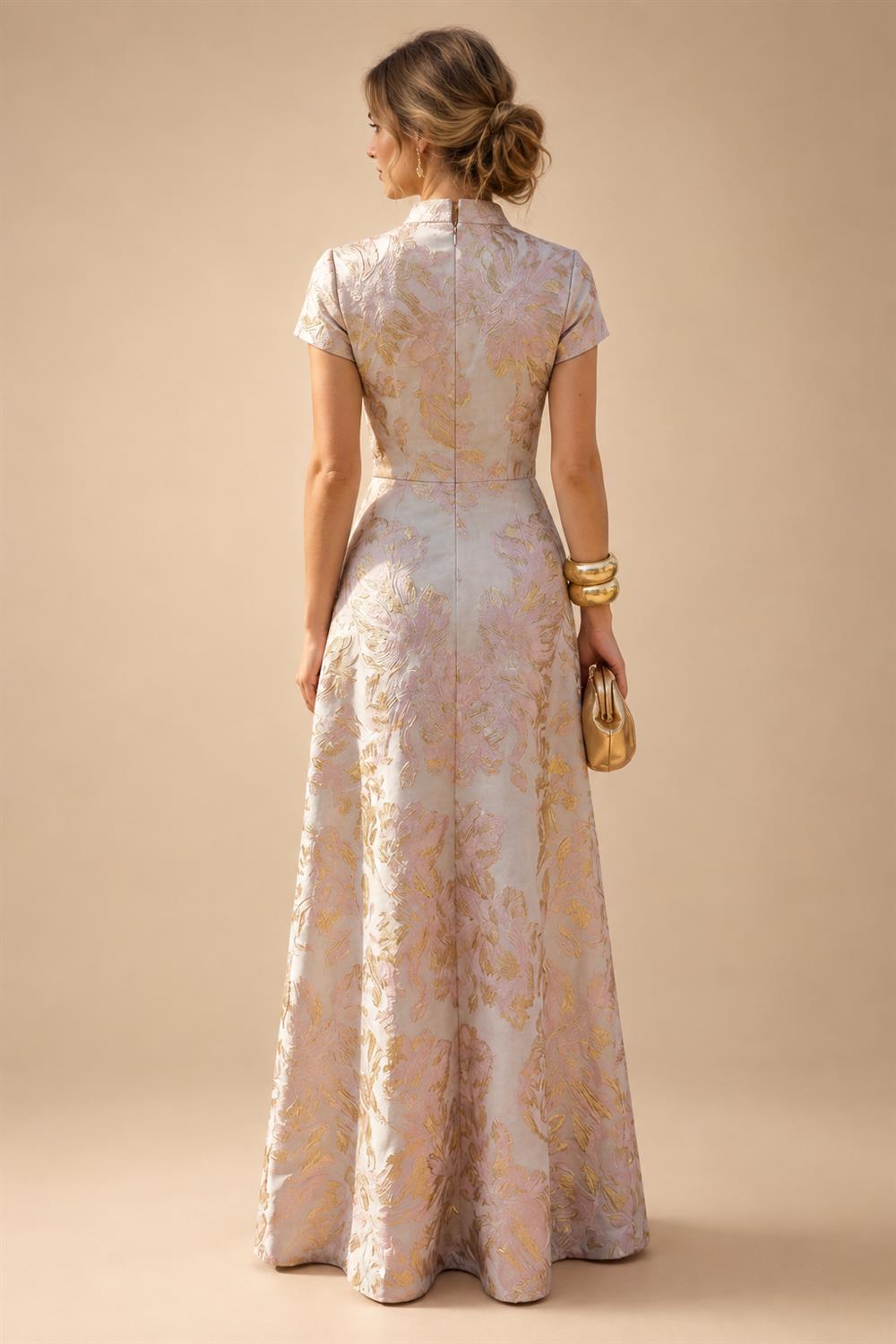 Lightweight Sheath Tea-Length Chiffon Mother of the Bride & Groom Dresses with Cowl Neck & Ruched Waist (SHI22500689)