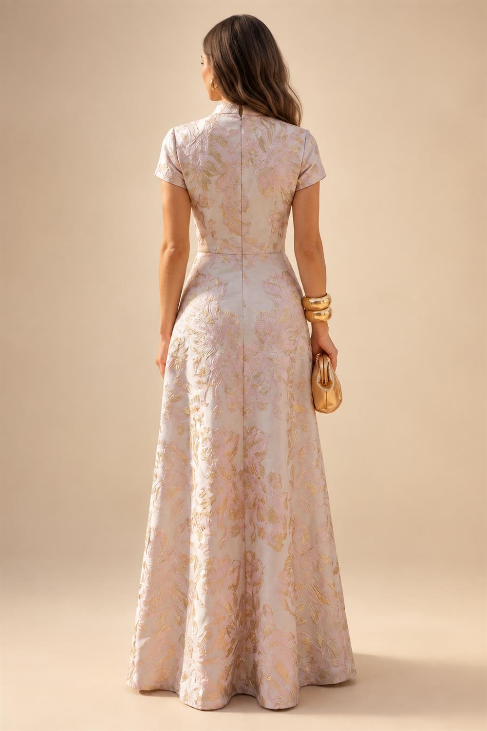 A-Line/Princess V-Neck Chiffon Floor-Length Mother of the Bride & Groom Dresses with Pleats (SHI22501646)