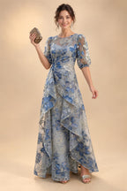 A-Line/Princess Strapless Lace Appliques Floor-Length Mother of the Bride & Groom Dresses with Pleats, Ruched Waist & Sweep Train (SHI22501664)