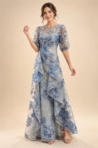 Jumpsuit Scoop Neck Chiffon Floor-Length Mother of the Bride Pantsuits with Rhinestones (SHI22501658)