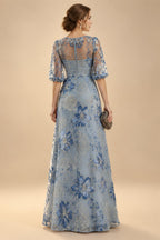 Jumpsuit Scoop Neck Chiffon Floor-Length Mother of the Bride Pantsuits with Rhinestones (SHI22501658)