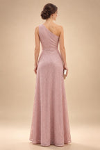 Sheath/Column Asymmetric Neck Satin Maxi Mother of the Bride & Groom Dresses with Side Sash, Slit & Ruched Waist (SHI22501643)