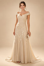 Cape Sleeve Floral Jacquard Satin Tea-Length Ruched Mother of the Bride Dresses 2 Piece (SHIA22500528)