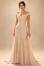 Jacquard Sheath/Column V-Neck Floor-Length Mother of the Bride & Groom Dresses with Ruched Waist (SHI22501057)