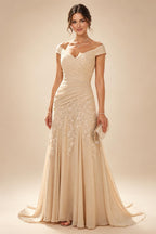 A-Line/Princess One Shoulder Floral Embroidery Floor-Length Mother of the Bride & Groom Dresses for Women (SHI22501656)