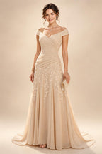 A-Line/Princess Scoop Neck Chiffon Floor-Length Mother of the Bride & Groom Dresses with Bolero Jacket & Ruffles (SHI22501610)