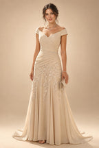 Jacquard A-Line/Princess V-Neck Floor-Length Mother of the Bride & Groom Dresses with Pockets (SHI22500987)