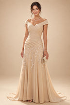 A-Line Chiffon Floral Print 3/4 Cape Sleeves Tiered Mother of the Bride & Groom Dresses with Beaded Waist Embellishment (SHI22500669)