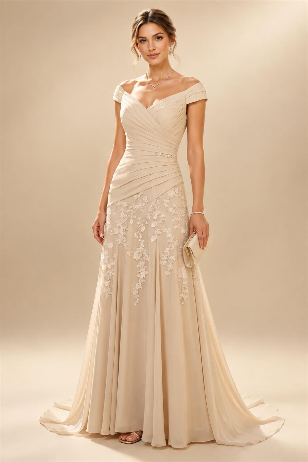 A-Line/Princess Scoop Neck Satin High-Low Mother of the Bride & Groom Dresses with Ruffles & Bow (SHI22501630)