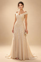 A-Line/Princess V-Neck Velvet Floor-Length Mother of the Bride & Groom Dresses with Ruched Waist (SHI22501614)