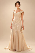 Sheath/Column V-Neck Sequin Maxi Mother of the Bride & Groom Dresses with Ruched Waist & Side Sash (SHI22501697)