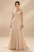 Jumpsuit Scoop Neck Chiffon Maxi Mother of the Bride Pantsuits with 3D Flowers & Bow (SHI22501634)
