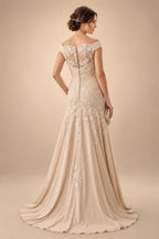 A-Line/Princess Scoop Neck Chiffon Floor-Length Mother of the Bride & Groom Dresses with Tiered Layers & Ruffles (SHI22501612)